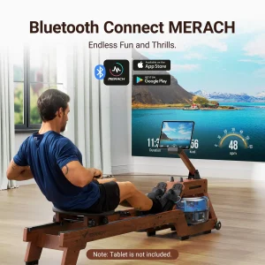 MERACH Water Rowing Machine Solid Wood.