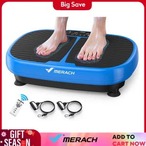 MERACH EMS Vibration Plate Exercise Machine for Lymphatic Drainage